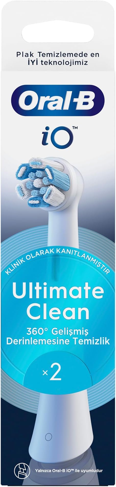 Oral-B iO Ultimate Clean Beyaz Diş Fırçası Yedek Başlığı 2 Adet