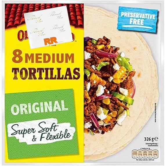RR Old El Paso Flower Tortillas 8 Sheets 2 Bags