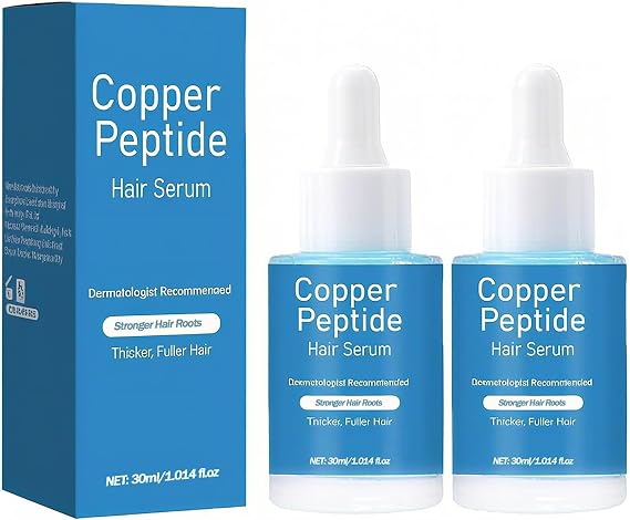 GHK-CU Copper Peptide Hair Growth Serum,Scalp Care for Thinning Hair, GHK CU Copper Peptide Scalp Serum, Hair Growth Oil, Hair Loss Tr/eatment for Women & Men, Dry Damaged Hair Care,30ML