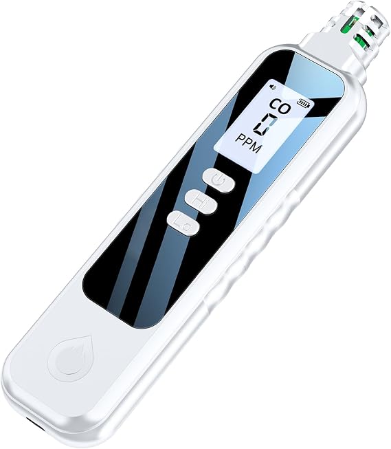 Handheld Carbon Monoxide Detector Portable CO Concentration Meter LCD Display Intelligent Fast Refresh Tester for Travel Car Camping Home Kitchen Garage