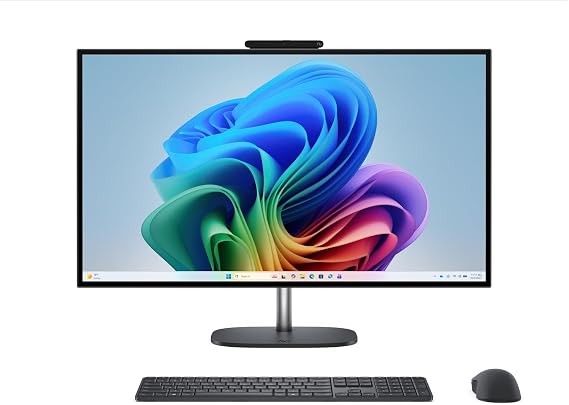 HP OmniStudio 27" Touch AIO AI PC w/Ultra 7 355 CPU, 16GB DDR5 RAM, 512GB Gen4 SSD, WiFi 7, FHD 120Hz Touchscreen, Webcam, W11Pro, RJ45, HDMI, Adjustable All-in-One Desktop Stand & Wireless KB+Mouse