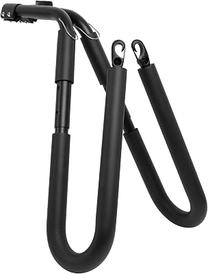 Surfboard Bike Rack, Adjustable Bike Surfboard Carrier Bracket, Fits Short Boards Up to 8 FT, Surfboard Holder for Boogie Boards, Snowboards