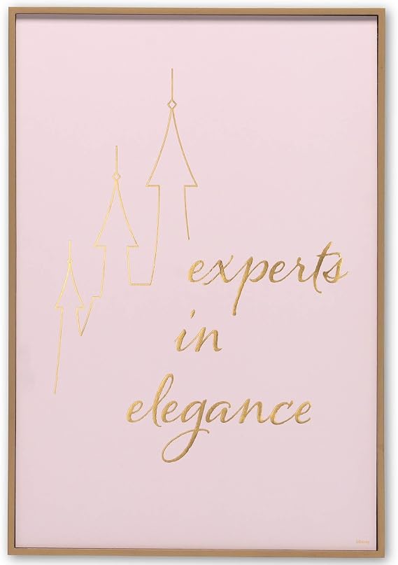 Disney Princess Experts in Elegance Castle Framed Wood Wall Decor | Beautiful Princess Wall Art for Home