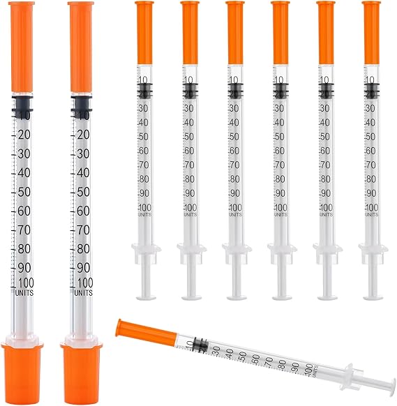 20 Pack 1ml 30G*8mm Measuring Tools, Individually Sealed Packaging, laboratory accessories, Pet Liquid Feeding Tools (20)