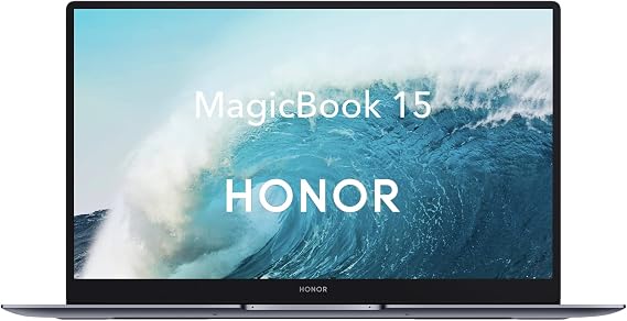 HONOR MagicBook 15 Laptop, 15.6 Inch, Full HD IPS, 512 GB PCIe SSD, 8 GB RAM, AMD Ryzen 5-5500U,Multi-screen Collaboration,Fingerprint Sensor, Windows 11 Home - Space Grey