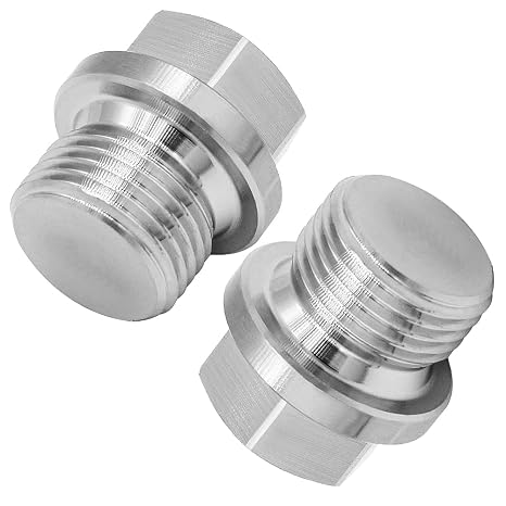 M18 x 1.5 Stainless Steel with Hex Head Pipe Plugs Fittings (Pack of 2)
