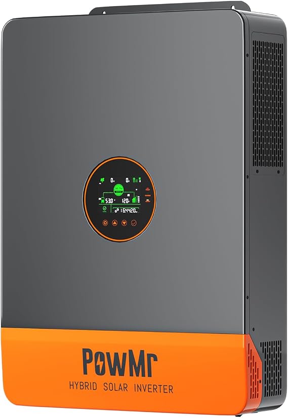 PowMr 12000W Hybrid Solar Inverter, 48V DC to 110V/240V AC Split Phase Inverter with 200A MPPT Controller, Max PV Input 13.2kW, 500VDC, Supports Up to