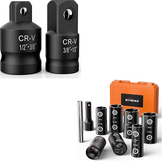 2Pcs and 9Pcs Lug Nut Extractor Socket Set