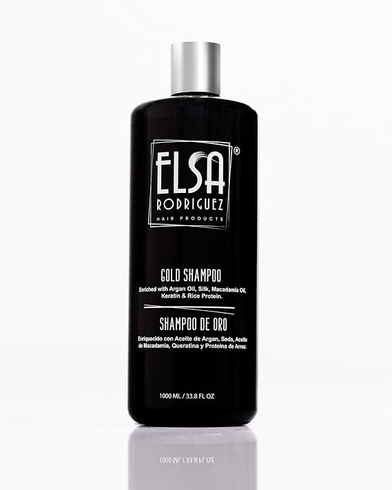 Gold Shampoo - Deep Cleansing - Hair - Argan Oil, Oil Macadamia, Keratin & Rice Protein Color Treated Hair Natural - Sulfate Free Shampoo - Free Parabens 33.8 Oz