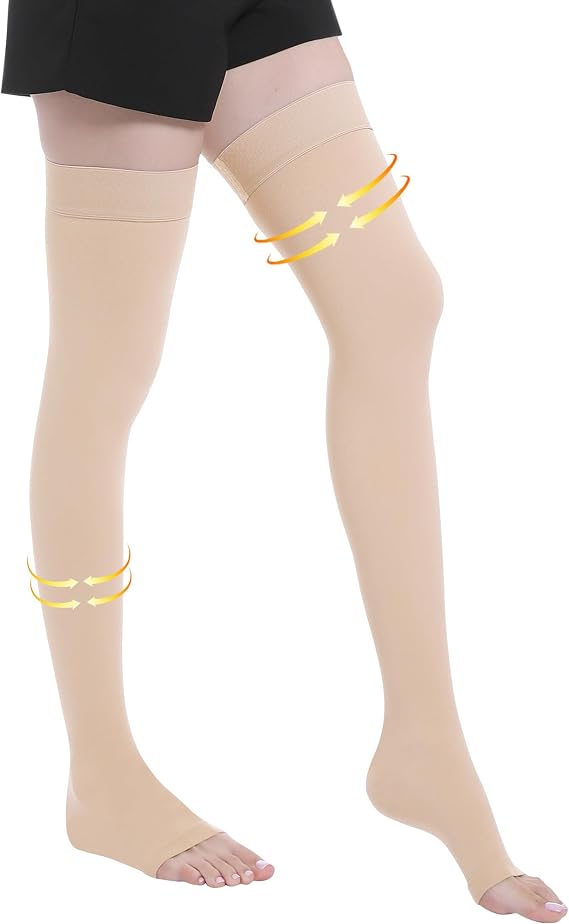 Medical Compression Stockings, 20-30 mmHg Thigh High Support Socks