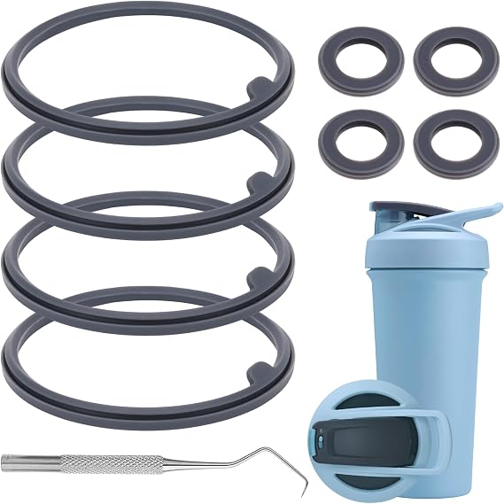 Shaker Bottle Gasket Replacement for BlenderBottle Strada Shaker Cup Stainless Steel Water Bottle,Wire Whisk Bottle Gasket,Compatible with Blender Bottle Strada Protein Shaker Bottle Flip lid