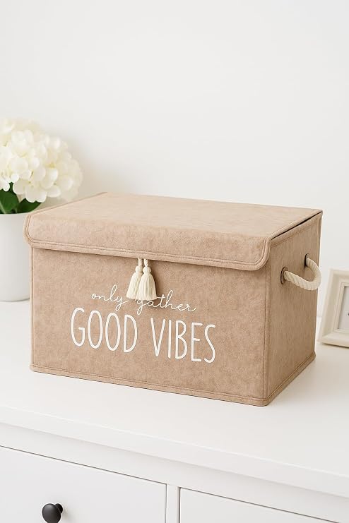 Market Door Felt Multi-Purpose Lid Organizer Box 35 x 24 x 24 Cm (Mini, Beige)