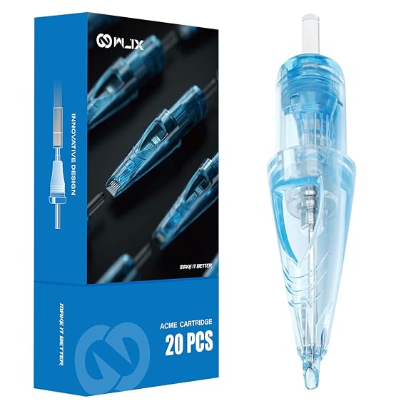 Wjx ACME Tattoo Needles Cartridges - 20PCS Disposable 1001RL Needles 0.3MM Round Liner Professional Tattoo Supplies