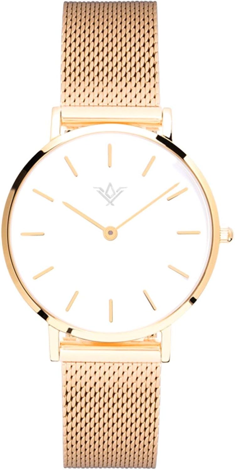 SlideBelts Brig Taylor Classic Womens Watches - 32 MM Analog Watch with Mesh or Leather Band