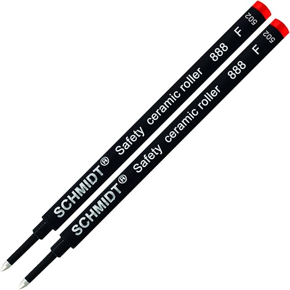 2 Pack - Schmidt 888 Red Fine Rollerball Refill