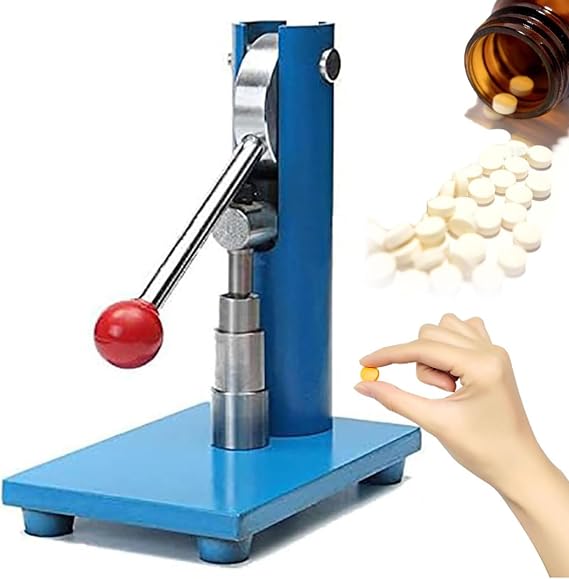 Manual Tablet Press Machine, Lever-type Stainless Steel Mold for DIY Tableting, Household and Laboratory Use