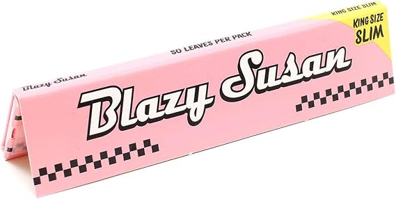 Blazy Susan - Kingsize Slim Pink Rolling Papers - 50 Leaves Per Pack