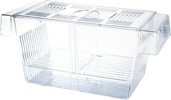 Fish Breeding Box, Aquarium Breeding Box for Fish Tank with Suction Cups | Baby Fish Separator for Tank, Transparent Acrylic Isolation Box for Guppies, Betta, Fry, Shrimp
