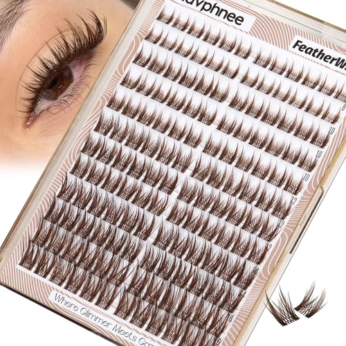 Brown Lash Clusters Spiky Eyelash Extensions Fluffy Fairy Dark Brown Individual Lashes Anime Cluster Lashes Extensions C Curve Eyelash Clusters Soft Vibe 10-16MM DIY Lash Pack
