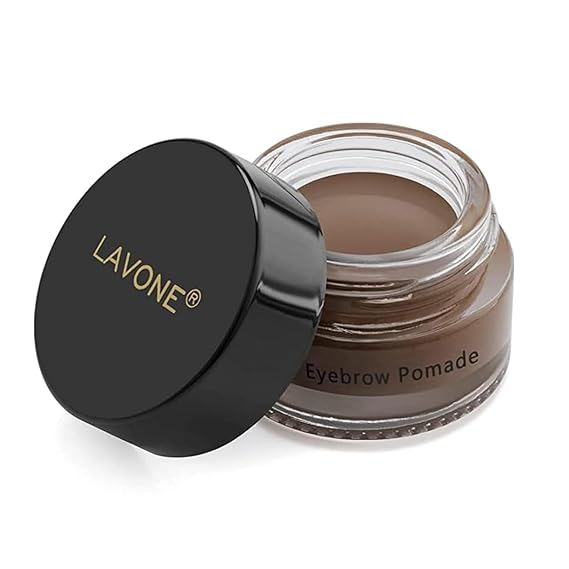 LAVONE Eyebrow Pomade, Waterproof Brow Pomade for Long-lasting - Dark Brown | smudge proof, highly pigmented, sweat resistant, natural eyebrow makeup for all skin types and tones, defined brows