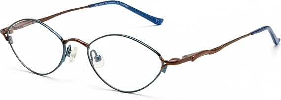 Optical Eyewear - Modified Oval Shape, Metal Full Rim Frame - for Women or Men Prescription Eyeglasses RX