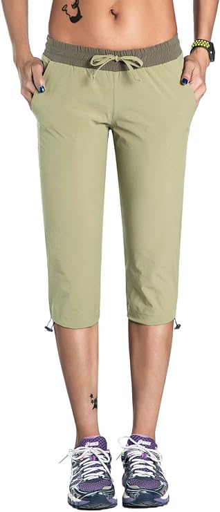 unitop Womens Casual Breathable Soft Quick Dry Capri Pants