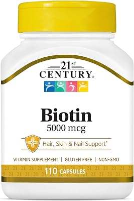 21st Century Biotin 5000 Mcg Capsules, 110-Count by 21st Century
