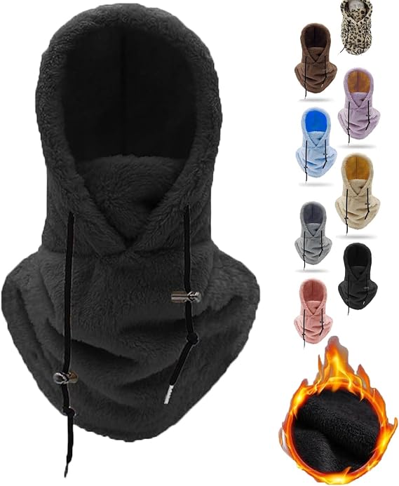 Sherpa Hood Ski Mask, Wildson Sherpa Hood, Sherpa Hood, Winter Balaclava for Cold Windproof Adjustable