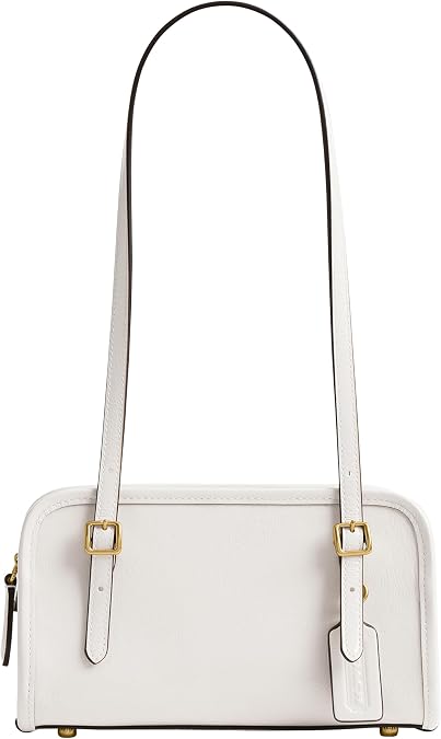 Coach Crinkle Patent Swing Zip Bag 20, B4/Chalk