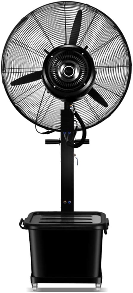 Industrial Fans Cooling, Pedestal Fan, High Velocity, Heavy Duty Metal for Industrial, Commercial, Residential, Greenhouse Use, Black