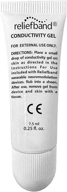 Reliefband Conductivity Gel - Conductive Electrode Gel for Premier, Classic & Sport Anti-Nausea Wristbands | Enhances Comfort, Conductivity & Nausea Relief | Skin-Friendly Conductor (1 Tube)