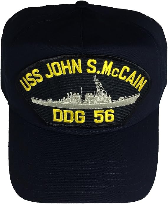 USS JOHN S. MCCAIN DDG-56 Hat - NAVY BLUE - Veteran Owned Business