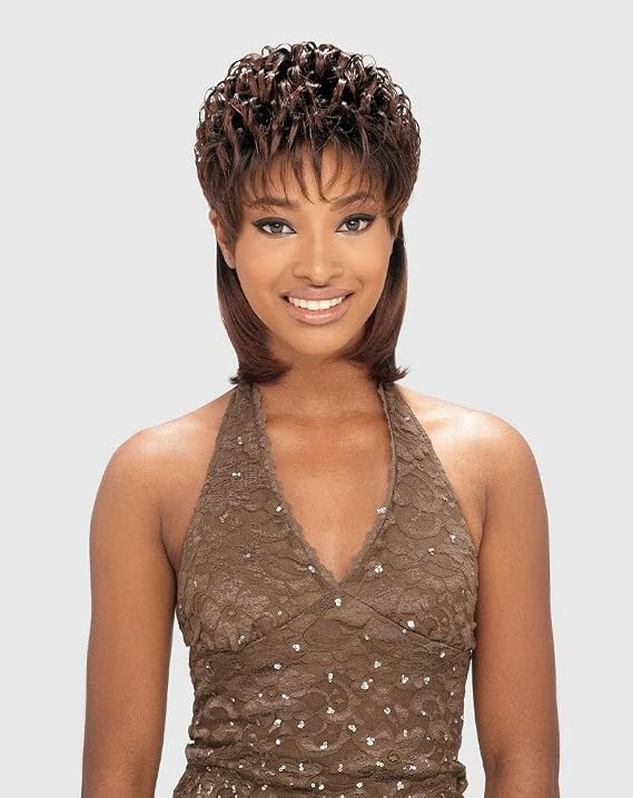Vanessa AMA (1B Off Black) SHORT FRONT MEDIUM LENGTH STRAIGHT BACK WIG