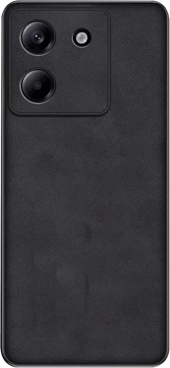Microcase Xiaomi Redmi Poco M7 Pro 5g için Luxury Leather Series Deri Desenli Plastik Koruma Kılıf - AL8125 (Siyah)