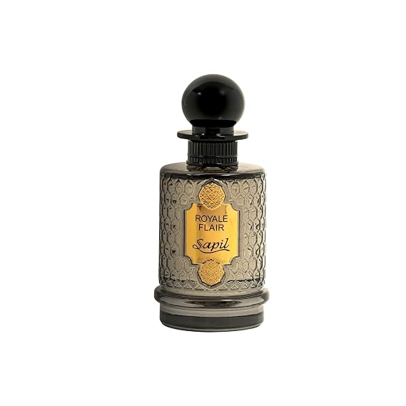 Sapil Royale Flair Eau de Parfum Long Lasting Unisex Spicy Oud Perfume | Saffron, Amber & Oud Notes | Bold Luxurious Signature Fragrance | 3.4 oz / 100ml