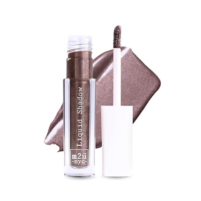 M2U NYC Gray Lavender Liquid Eyeshadow Quick Drying Liquid Eye Shadow with One Swipe Pigment Coverage Long Lasting, Buildable & Blendable Crease Proof Formula Shimmer Finish