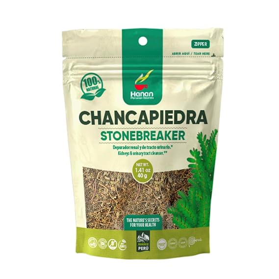 Hanan Peruvian Secrets Chancapiedra Herbal Tea | 100% Natural Stonebreaker | 1.41oz / 40g Loose Leaf Bag | Aids in Promoting Normal Kidney Function Naturally