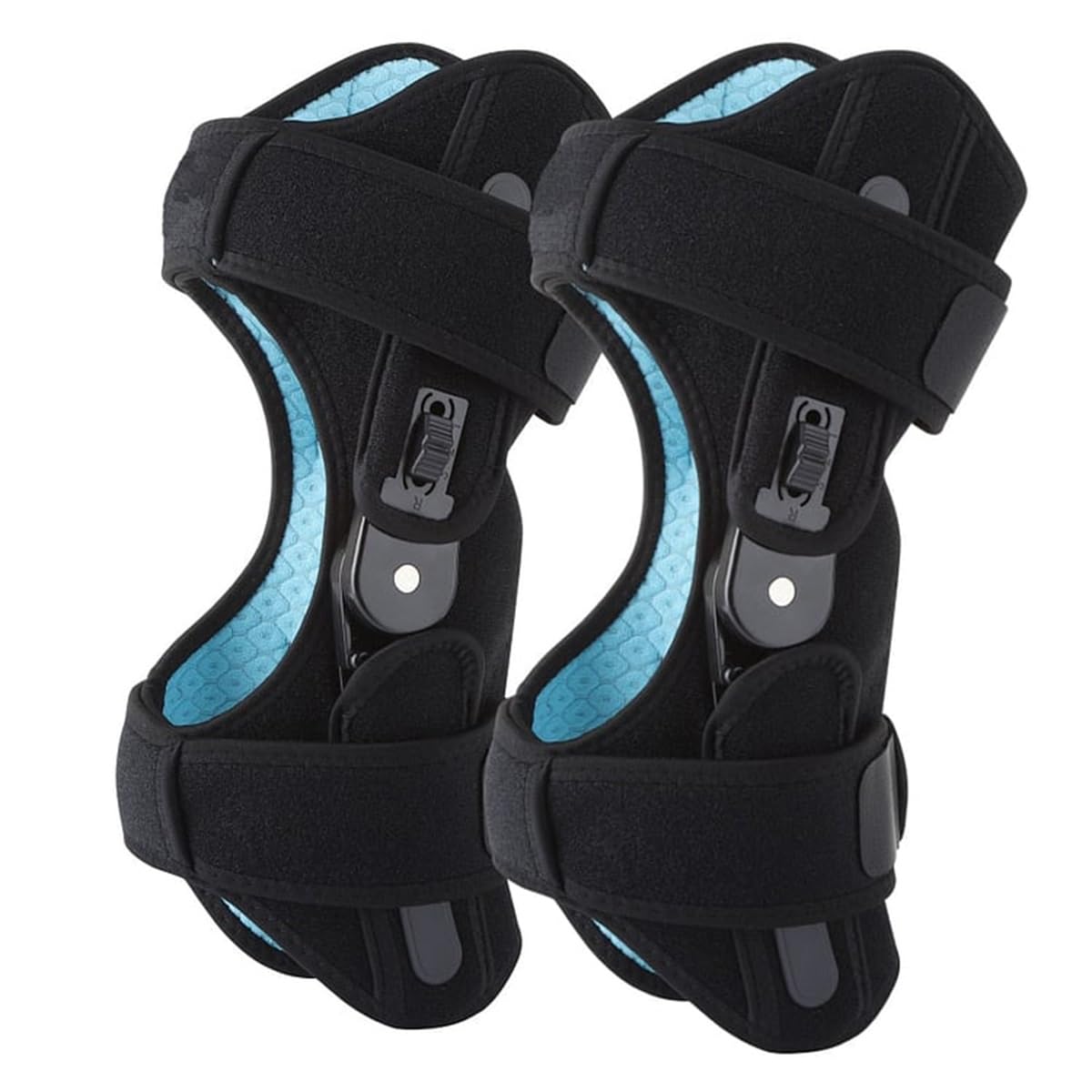 Knee Brace, React Knee Braces, React Knee Braces Spring Loaded, React Knee Braces 2.0, Patella Stabilizing Knee Brace, Adjustable Compression Knee Support Brace for Knee Pain Color : 2PCS, Size : L