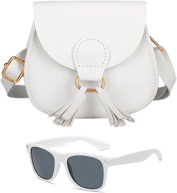 Toddler Girl Purse Kid Crossbody Purse for Little Girls 2-5, White