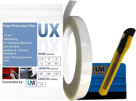 Clear Paint Protection Film, Made with 3M 0.5in x 150in