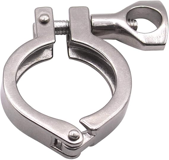 DERNORD Stainless Steel 304 Single Pin Heavy Duty Tri Clamp with Wing Nut for Ferrule TC 2'' (Pack of 1)
