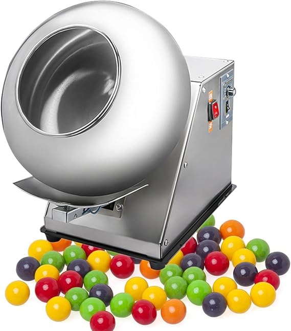 Small Commercial Sugar Coating Machine, Mini Chocolate Panning Machine, Automatic Tablet Coating Machine, Coater Sugar Ball Coating Drying Machine,110V