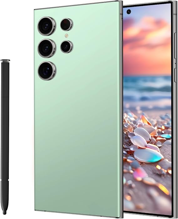 BDWJW C23 Ultra 5G Unlocked Smartphone,6GB+256GB Fully Unlocked Cell Phone for Android 13, 6.8" Unlocked Cell Phone, 6800mAh, 48MP+108MP Dual Camera/Dual (Cyan)