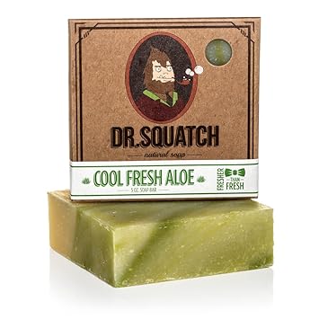 Dr. Squatch All Natural Bar Soap for Men with Zero Grit, Cool Fresh Aloe