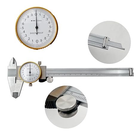 Dial Calipers 15 cm Stainless Steel Vernier Caliper