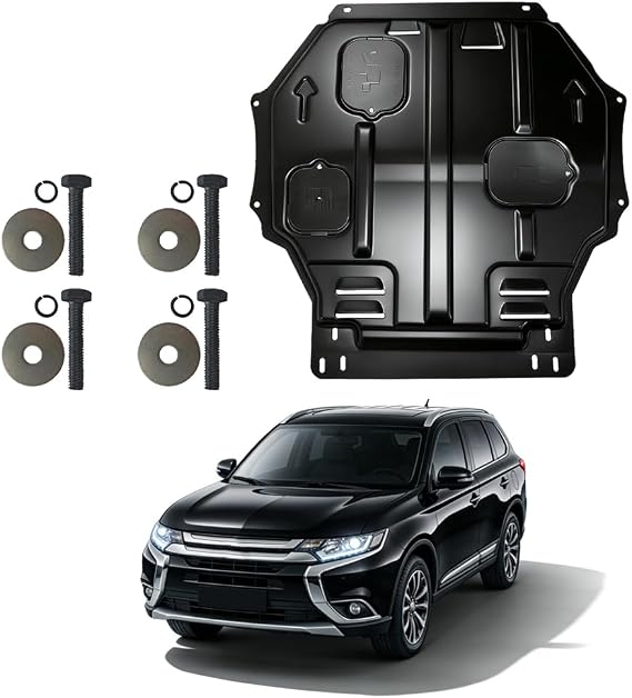 Engine Splash Shield Fit for Mitsubishi Outlander 2016 2017 2018 2019 2020 Engine Case Guard Under Cover Compatible with Outlander Front Engine Guard Mud Flaps