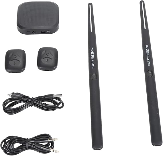 Compact Virtual Drum Kit, Air Drum Set Ideal for Home or Office Use, Compact Virtual Drum Kit - Portable Air Drum Set for Home & Office Use