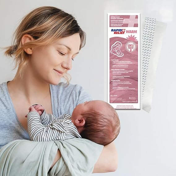 Rapid Relief Instant Warm Maxi Pad for Postpartum Recovery, 4 Count