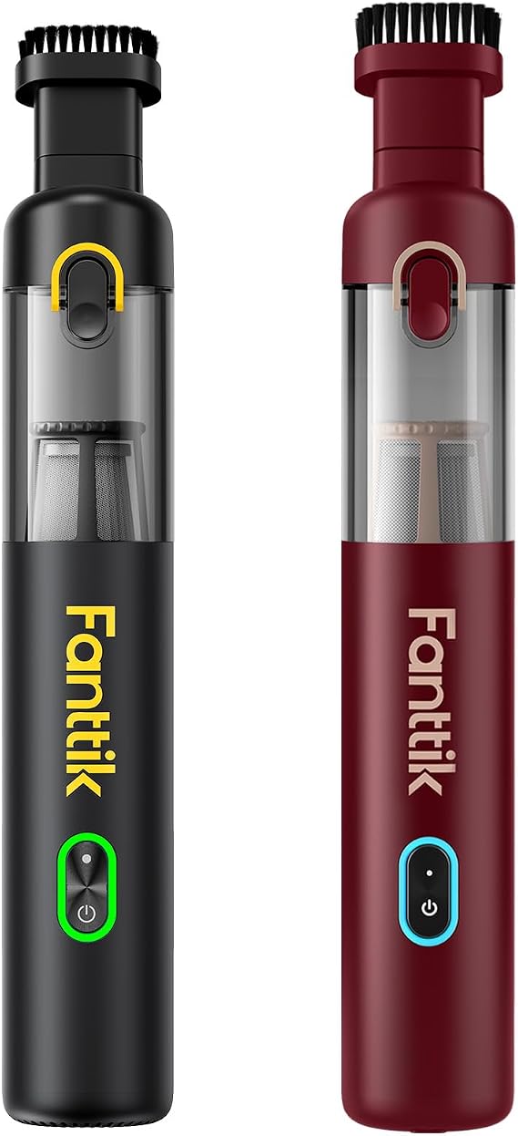 Fanttik Slim V8 APEX Car Vacuum Red V8 Mate Upgraded Cordless Car Vacuum Black