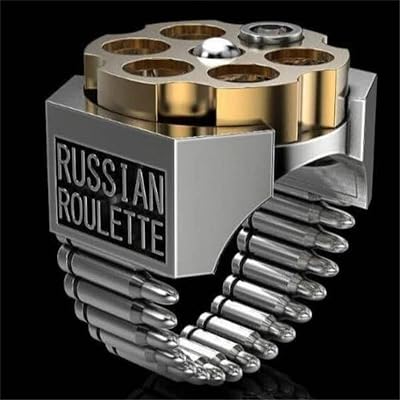 HaoMo Punk Cool Style Creative Metal Gold Silver Two-Tone Finger Rings Fashion Mechanical Russian Roulette Bullet Shape Men Ring Hip Hop Jewelry HM396 11